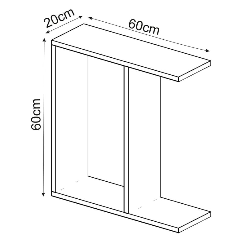 Bingdi Sidobord 60x60x60 cm - Antracit - Products - Möbler - Bord & matgrupp - Avlastningsbord & sidobord - Brickbord & småbord
