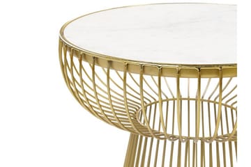 Cael Sidobord 42 cm - Vit/Guld - Products - Möbler - Bord & matgrupp - Avlastningsbord & sidobord - Brickbord & småbord