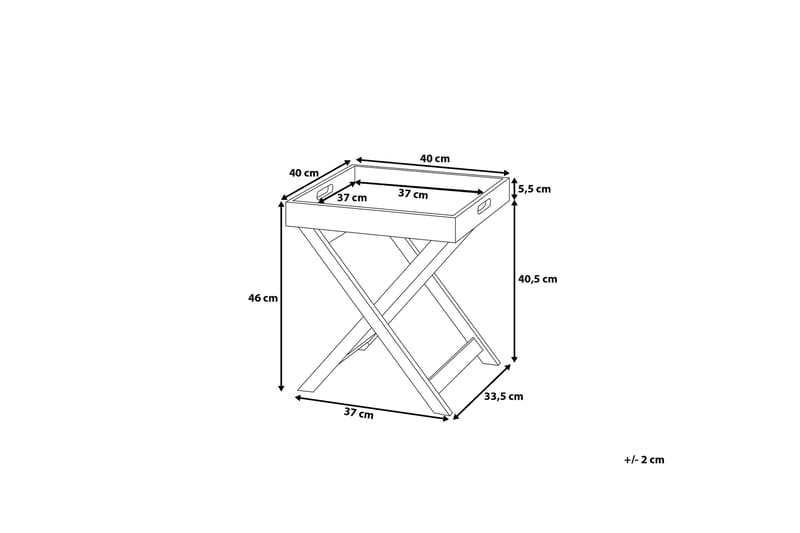 Chester Sidobord 40 cm - Grå - Products - Möbler - Bord & matgrupp - Avlastningsbord & sidobord - Brickbord & småbord