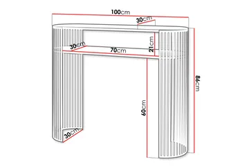Friend Konsollbord 100 cm - Rosa/Grå - Products - Möbler - Bord & matgrupp - Avlastningsbord & sidobord - Konsolbord & hallbord