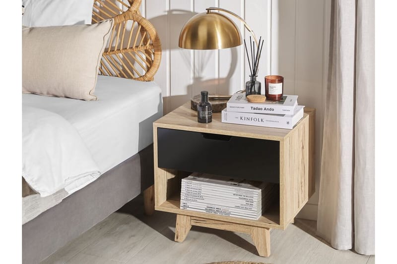 Hultz Soffbord 50 cm - Svart/Ljust Trä - Products - Möbler - Bord & matgrupp - Avlastningsbord & sidobord - Sängbord & nattduksbord