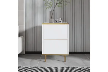 Imaj Sängbord 40 cm - Vit/Guld - Products - Möbler - Bord & matgrupp - Avlastningsbord & sidobord - Sängbord & nattduksbord