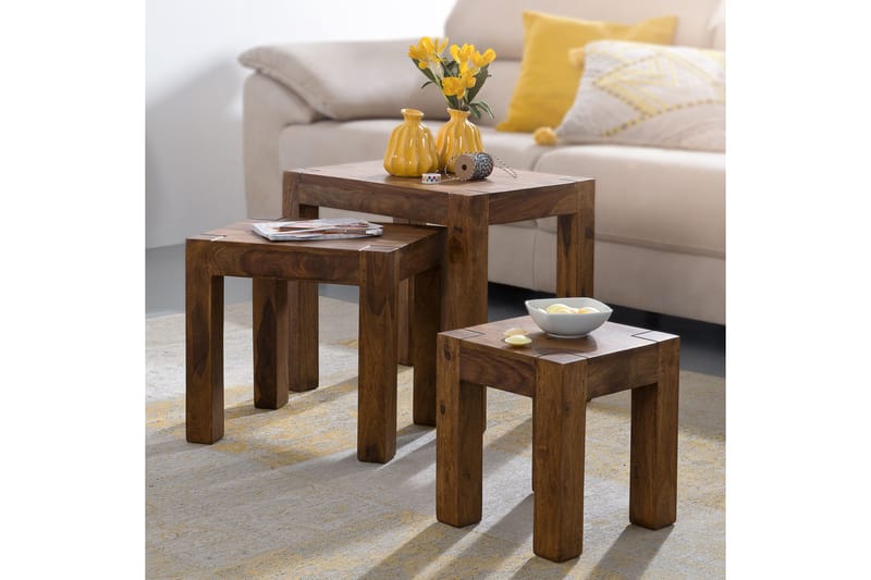 Jaisen Satsbord 45 cm 3 Bord - Massivt Trä - Products - Möbler - Bord & matgrupp - Avlastningsbord & sidobord - Satsbord