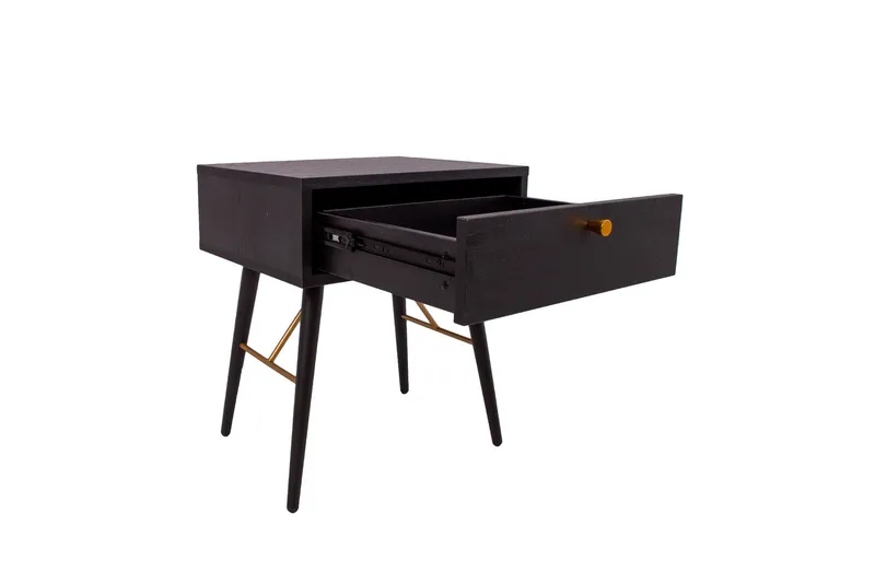 Luxemburg Sängbord Svart/Koppar - Products - Möbler - Bord & matgrupp - Avlastningsbord & sidobord - Sängbord & nattduksbord