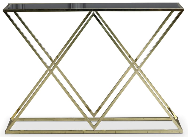 Maine konsolbord i mässing med tonat glas 107 x 30,5 cm, Mässing
