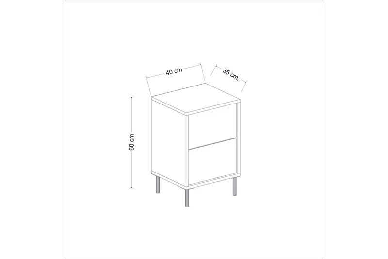 Nattduksbord Imaj Travertin / Rany - Beige/Guld - Products - Möbler - Bord & matgrupp - Avlastningsbord & sidobord - Sängbord & nattduksbord