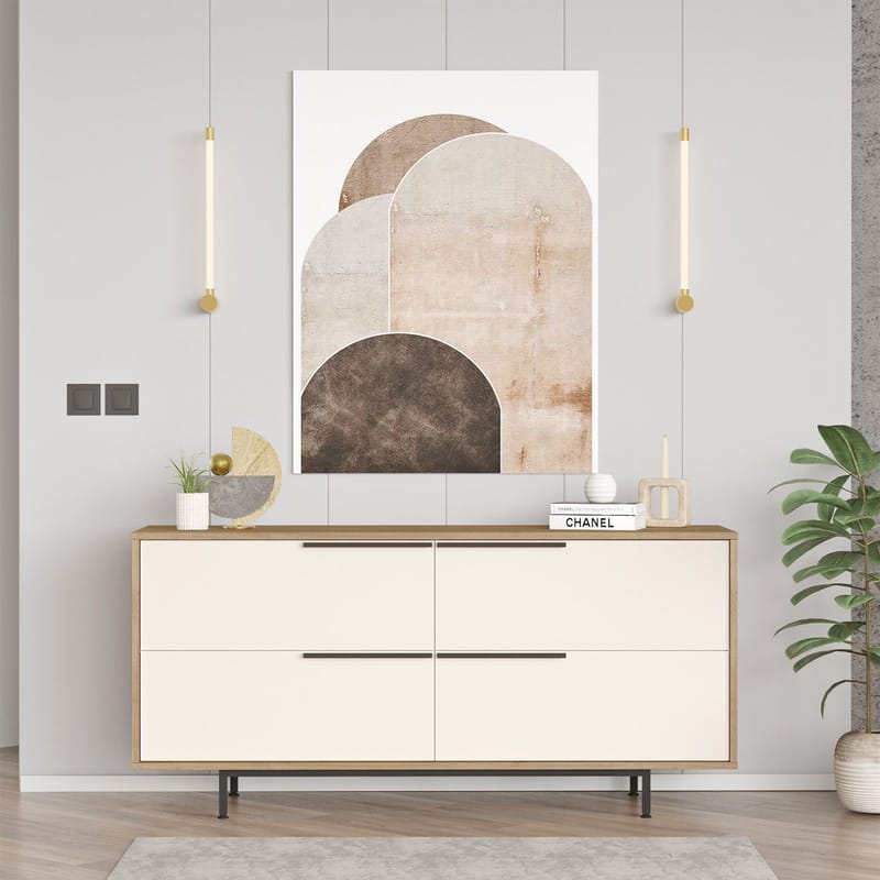 Nilena Konsol 160x74,3x44,5 cm - Ek och vitt - Products - Möbler - Bord & matgrupp - Avlastningsbord & sidobord - Konsolbord & hallbord