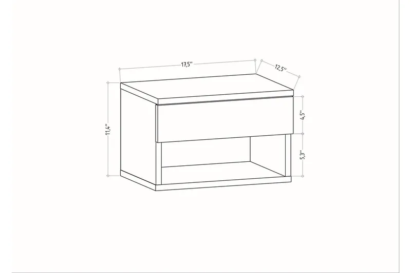 Rinorea Sängbord 44,6x31,9 cm - Brun - Products - Möbler - Bord & matgrupp - Avlastningsbord & sidobord - Sängbord & nattduksbord