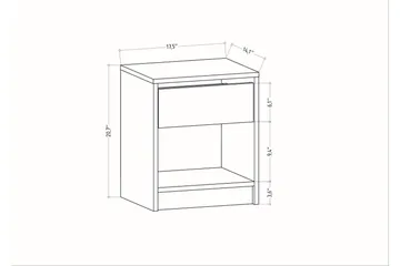 Rinorea Sängbord 44,6x52,8 cm - Antracit - Products - Möbler - Bord & matgrupp - Avlastningsbord & sidobord - Sängbord & nattduksbord