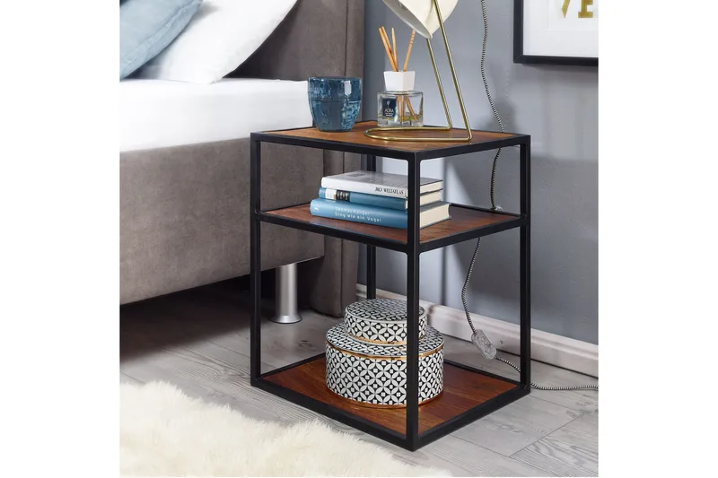 Seddik Sängbord 35 cm Rektangulär - Brun - Products - Möbler - Bord & matgrupp - Avlastningsbord & sidobord - Sängbord & nattduksbord