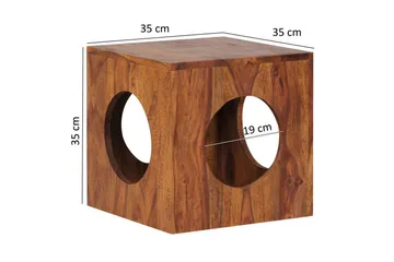 Sido bord Wohnling Massivt trä kub förvaringsutrymme lantstil - Products - Möbler - Bord & matgrupp - Avlastningsbord & sidobord - Brickbord & småbord