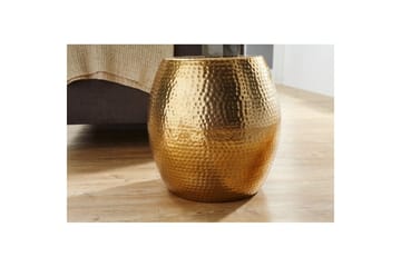 Sido bord Wohnling rund 30 cm, 42 cm höjd, aluminium med hamrat utseende, orientalisk stil Guld - Guld - Products - Möbler - Bord & matgrupp - Avlastningsbord & sidobord - Brickbord & småbord