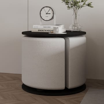 Torven Set med sidobord 43x47x43 cm - Svart - Products - Möbler - Bord & matgrupp - Avlastningsbord & sidobord - Brickbord & småbord