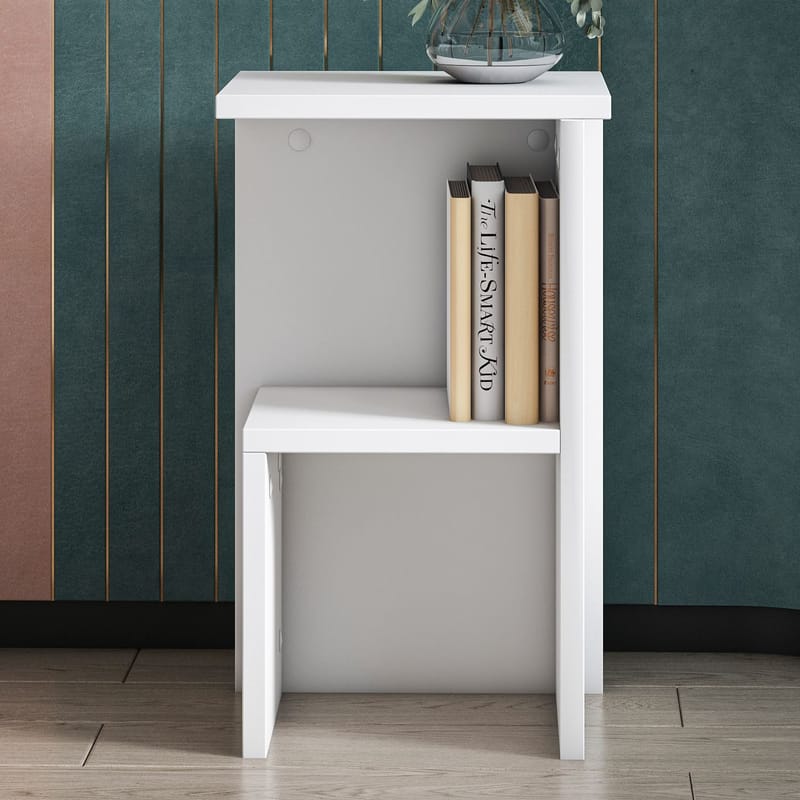 Tunel Nattduksbord 29,6x50x29,6 cm - Vit - Products - Möbler - Bord & matgrupp - Avlastningsbord & sidobord - Sängbord & nattduksbord