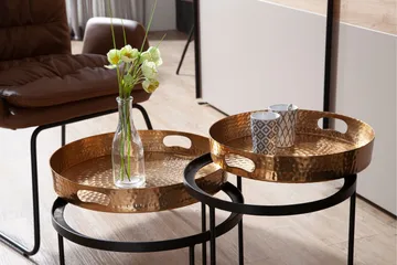 Wilhem Sidobord 33 cm Rund - Guld - Products - Möbler - Bord & matgrupp - Avlastningsbord & sidobord - Brickbord & småbord