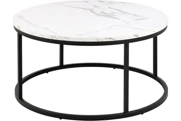 Belgrat Soffbord 80 cm Rund, Vit