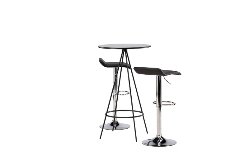 Bistro Matgrupp 60 cm Rund med 2 Jonna stolar - Svart - Products - Möbler - Bord & matgrupp - Matgrupp