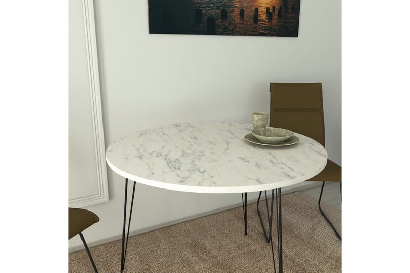 Bonnick Bord 90 cm - Svart/Vit - Products - Möbler - Bord & matgrupp - Matbord & köksbord