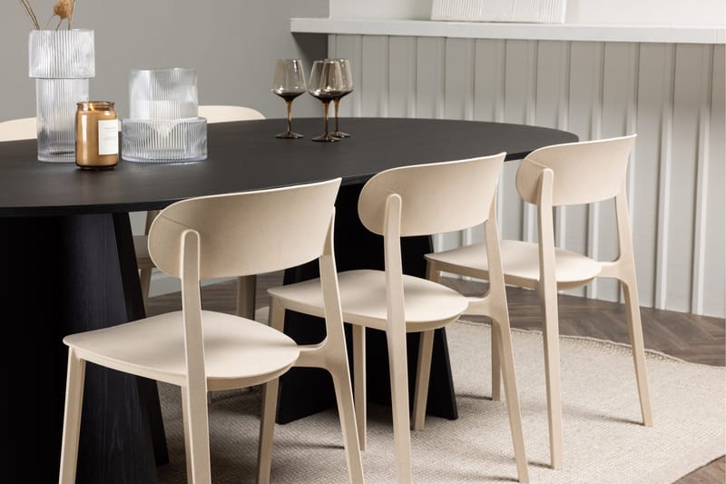 Bootcut Matgrupp 230 cm Oval med 6 Åstol stolar - Svart - Products - Möbler - Bord & matgrupp - Matgrupp