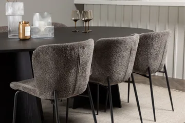 Bootcut Matgrupp 230 cm Oval med 6 Modesto stolar - Svart - Products - Möbler - Bord & matgrupp - Matgrupp