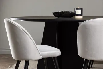 Bootcut Matgrupp 230 cm Rektangulär med 6 Velvet stolar - Svart - Products - Möbler - Bord & matgrupp - Matgrupp