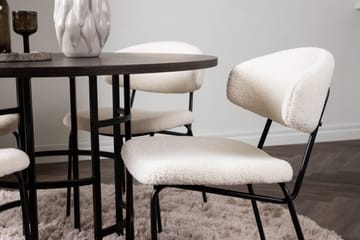 Copenhagen Matgrupp 115 cm Rund med 4 Chico Stolar - Svart - Products - Möbler - Bord & matgrupp - Matgrupp