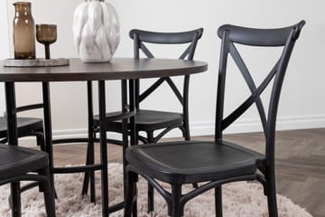 Copenhagen Matgrupp 115 cm Rund med 4 Crosett stolar - Svart - Products - Möbler - Bord & matgrupp - Matgrupp