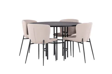 Copenhagen Matgrupp 115 cm Rund med 4 Modesto stolar - Svart - Products - Möbler - Bord & matgrupp - Matgrupp