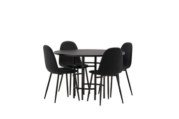 Copenhagen Matgrupp 115 cm Rund med 4 Polar stolar - Svart - Products - Möbler - Bord & matgrupp - Matgrupp