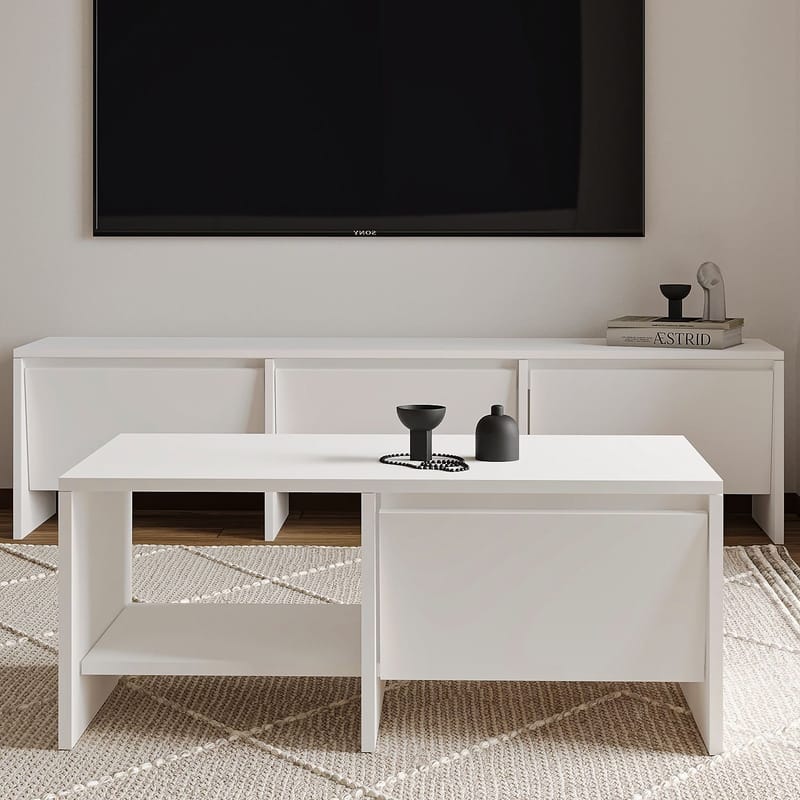 Crala Soffbord 90x35x45 cm - Vit - Products - Möbler - Bord & matgrupp - Soffbord