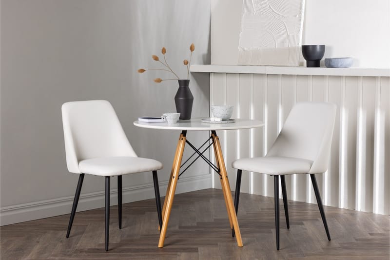 Danburi Matgrupp 60 cm Rund med 2 Night stolar - Vit - Products - Möbler - Bord & matgrupp - Matgrupp