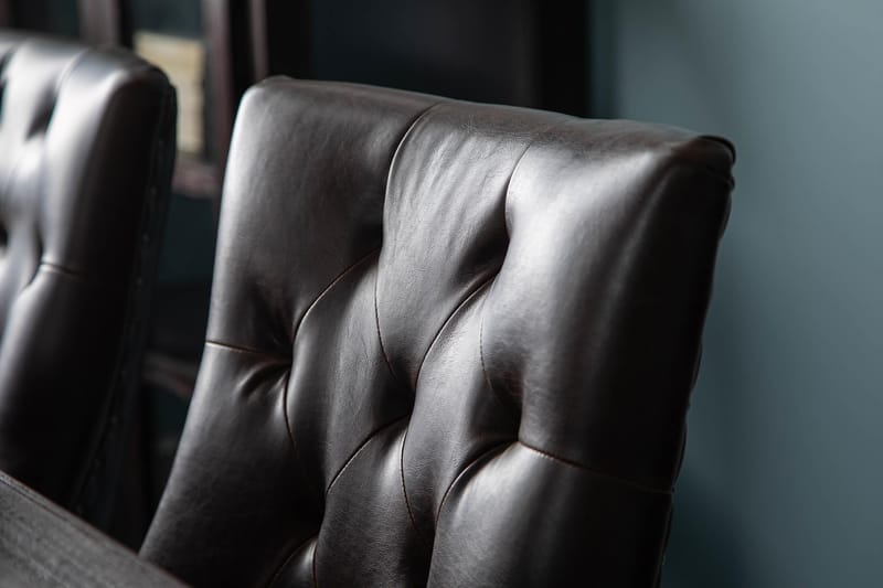 Dijon Matgrupp 200 cm med 6 Tuva Fåtölj - Vintage Trä / Brun Pu - Products - Möbler - Bord & matgrupp - Matgrupp