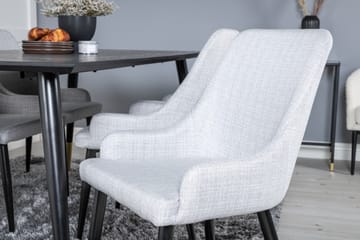 Dipp Matgrupp 180 cm Rektangulär med 6 Plaza stolar - Svart/Guld - Products - Möbler - Bord & matgrupp - Matgrupp