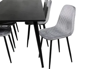 Dipp Matgrupp 180 cm Rektangulär med 6 Polar stolar - Svart - Products - Möbler - Bord & matgrupp - Matgrupp