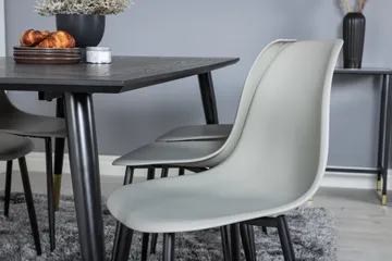 Dipp Matgrupp 180 cm Rektangulär med 6 Polar stolar - Svart/Guld - Products - Möbler - Bord & matgrupp - Matgrupp