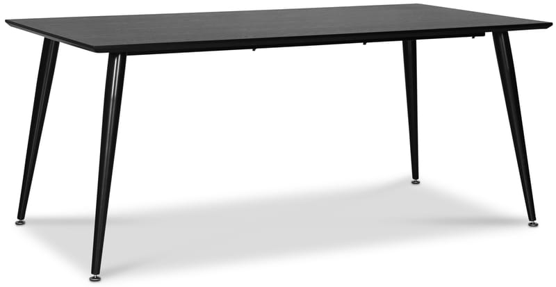 Dipp matgrupp; matbord 180x90 cm med 6 st svarta Orust pinnstolar, Svartbetsad ekfanér