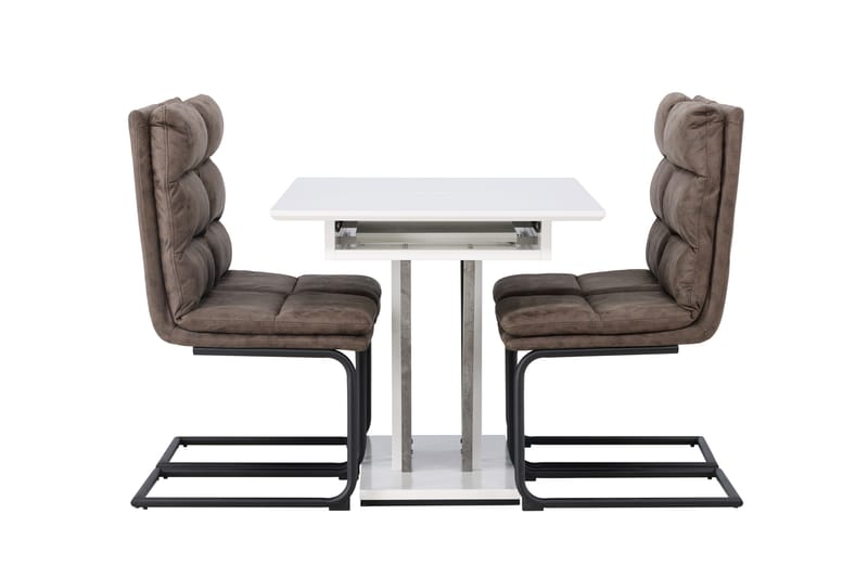 Disa Matgrupp 120 cm Rektangulär med 4 Zizo stolar - Brun - Products - Möbler - Bord & matgrupp - Matgrupp