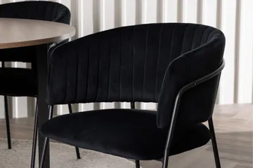 Durango Matgrupp 120 cm Rund med 4 Selma Stolar - Valnöt - Products - Möbler - Bord & matgrupp - Matgrupp