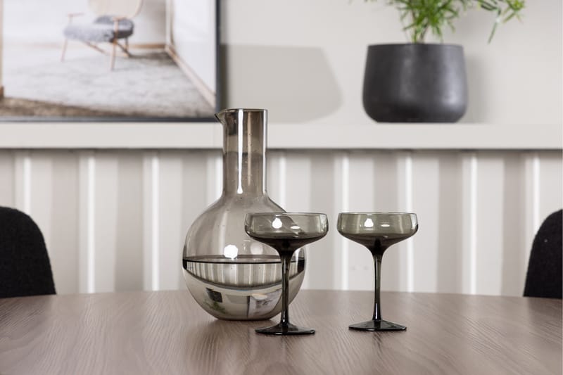 Durango Matgrupp 120 cm Rund med 4 Yesterday Stolar - Valnöt - Products - Möbler - Bord & matgrupp - Matgrupp