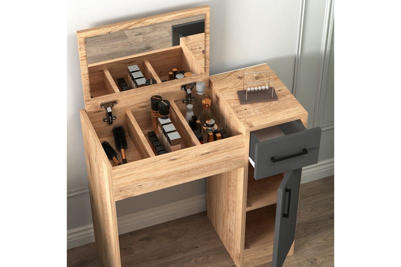 Elgar Sminkbord 77 cm - Brun/Antracit - Products - Möbler - Bord & matgrupp - Sminkbord & toalettbord