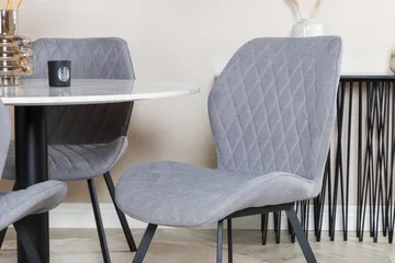 Estelle Matgrupp 106 cm Rund med 4 Gemma stolar - Svart - Products - Möbler - Bord & matgrupp - Matgrupp