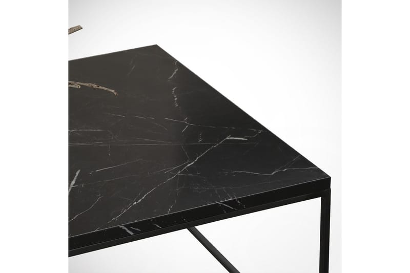 Falan Soffbord 95 cm Marmormönster - Svart - Products - Möbler - Bord & matgrupp - Soffbord