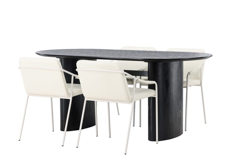 Isolde Matgrupp 180 cm Oval med 4 Tvista stolar - Beige - Products - Möbler - Bord & matgrupp - Matgrupp