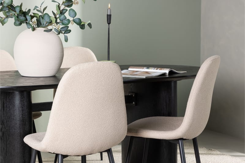 Isolde Matgrupp 180 cm Oval med 4 Polar stolar - Beige - Products - Möbler - Bord & matgrupp - Matgrupp