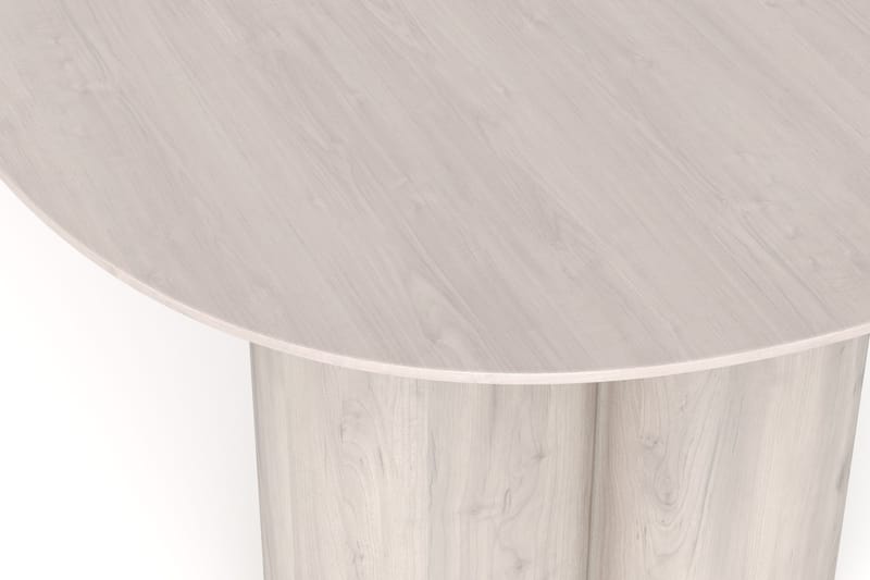 Juno Matbord Oval 220x100 cm Fanér - Vitlaserad - Products - Möbler - Bord & matgrupp - Matbord & köksbord