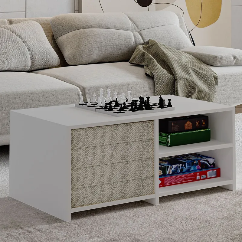 Kavon Soffbordsset 90x44,1x45 cm - Vit - Products - Möbler - Bord & matgrupp - Soffbord