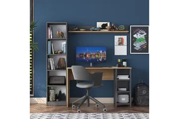 Eireann Skrivbord 45x160 cm - Valnöt/Antracit - Products - Möbler - Bord & matgrupp - Kontorsbord - Datorbord