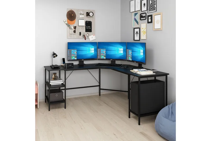 Naina Skrivbord 180 cm - Svart - Products - Möbler - Bord & matgrupp - Kontorsbord - Datorbord