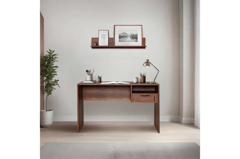 Skrivbord Matulca Valnöt - Valnöt - Products - Möbler - Bord & matgrupp - Kontorsbord - Datorbord