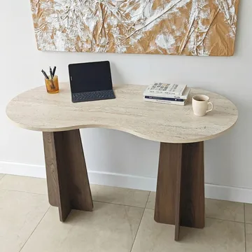 Soryn Skrivbord 120x75x60 cm - Travertine Walnut - Products - Möbler - Bord & matgrupp - Kontorsbord - Datorbord
